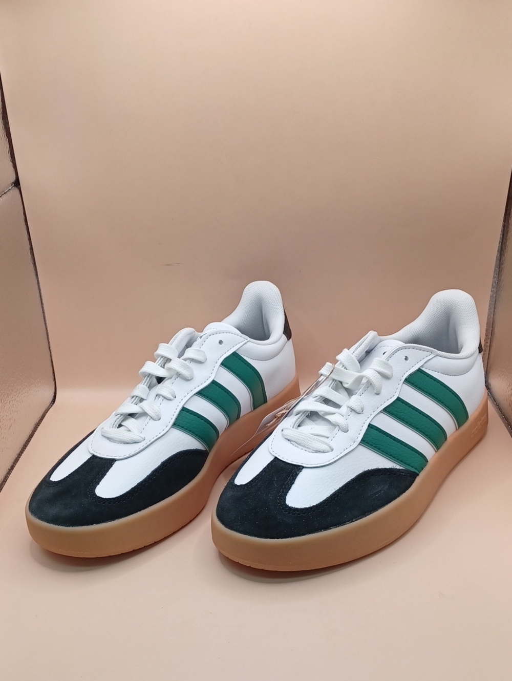 Adidas Barreda Mens Sneakers-White/Green/Black Size 8 US JR1323